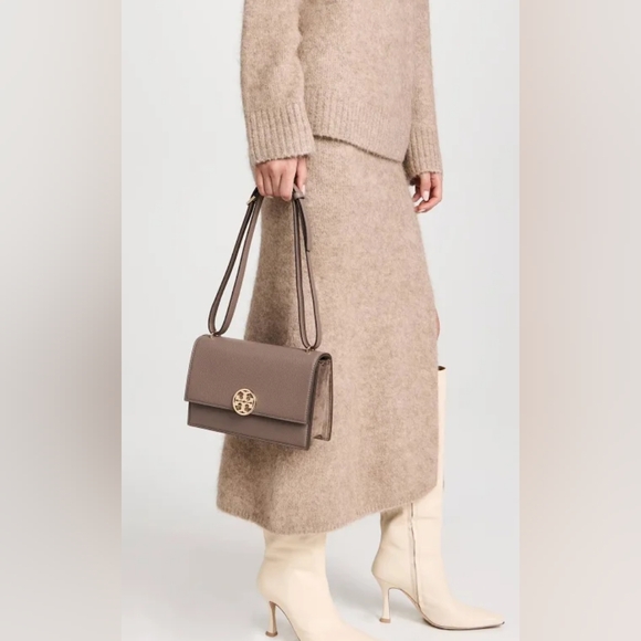 Tory Burch Miller Flap Leather Shoulder Bag - Picture 1 of 17